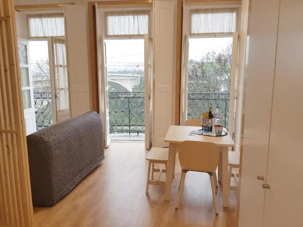 Studio with balcony and with river view