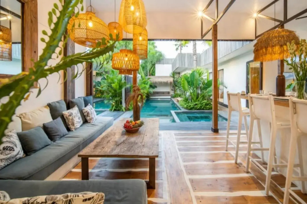 NEW! Rustic Interior design Private Villa 3 BR Umalas w staff 25 Disc