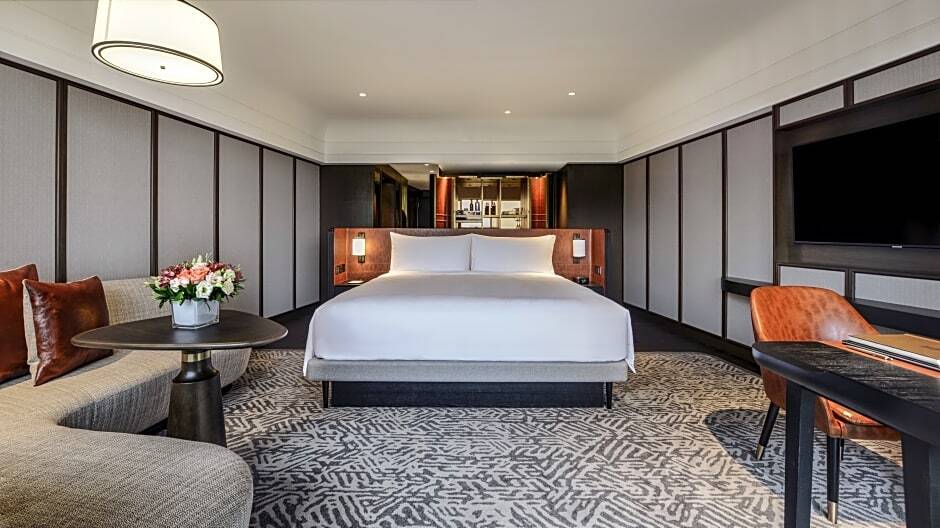 Двухместный номер Gold Fairmont двуспальная кровать в Fairmont Singapore