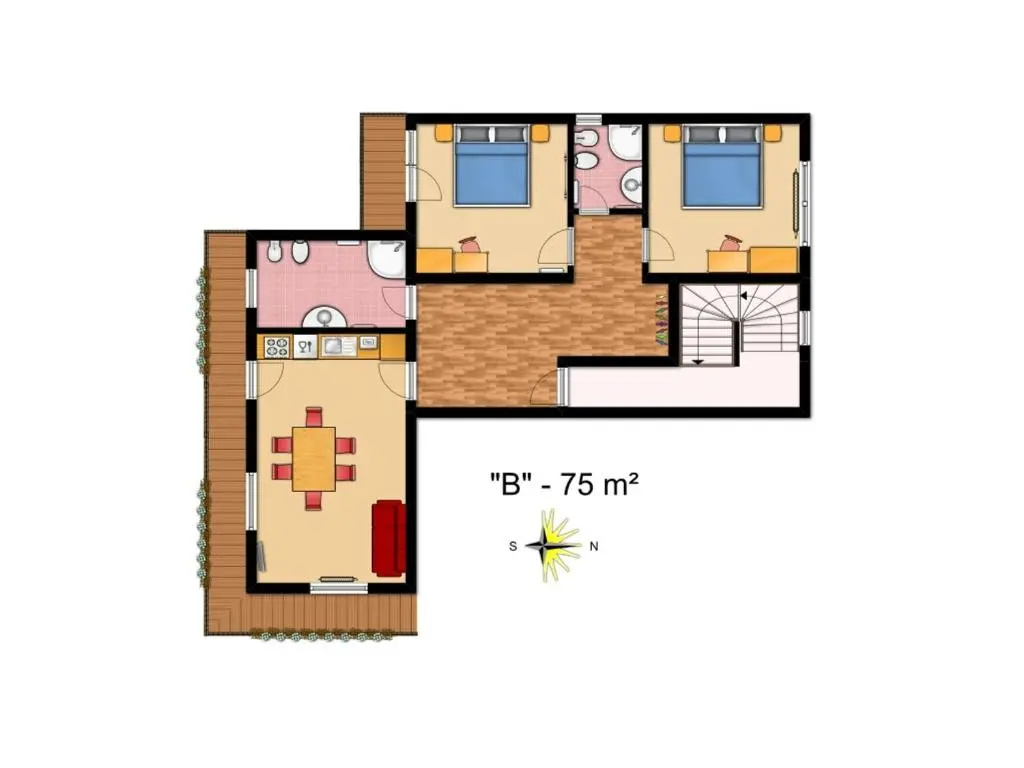2 Bedrooms Apartment with balcony