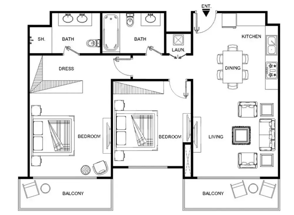 LUX Luxury Sunrise Beachfront Suite 1