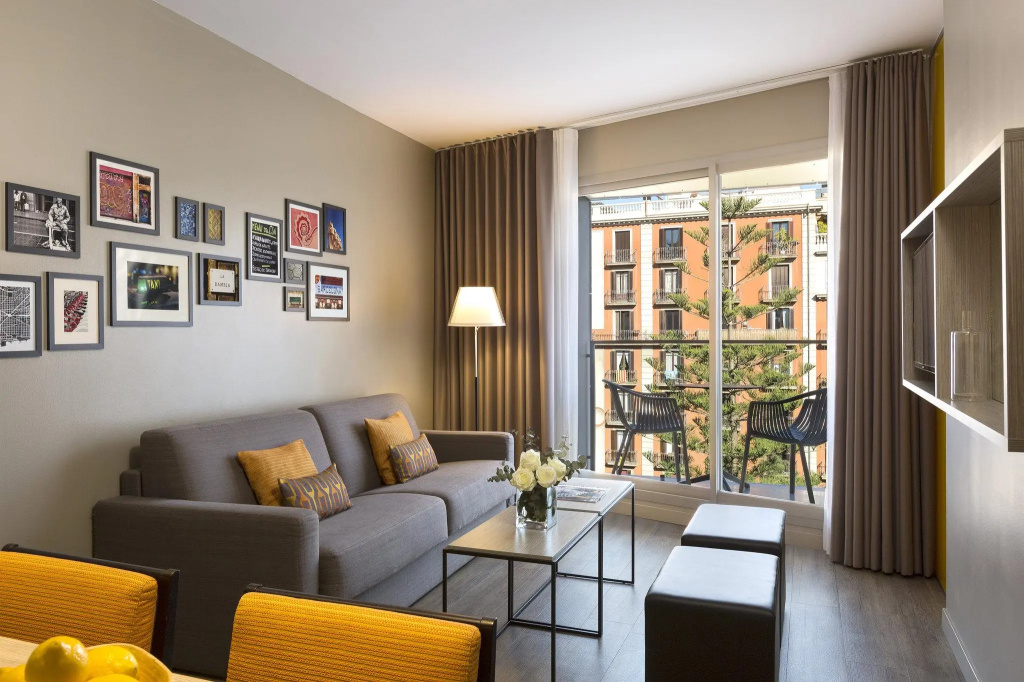 Citadines Ramblas Barcelona - Chambres