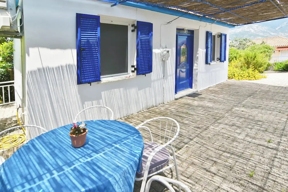 Blue White Apartments - Traditional Village House