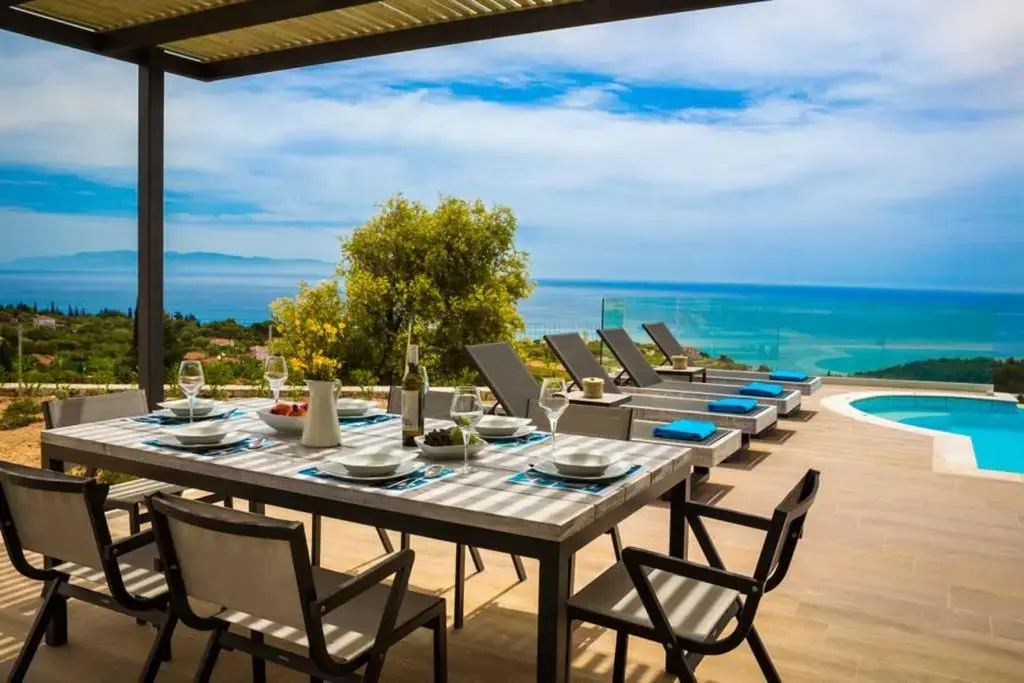 New Villa Blue with private pool at Trapezaki
