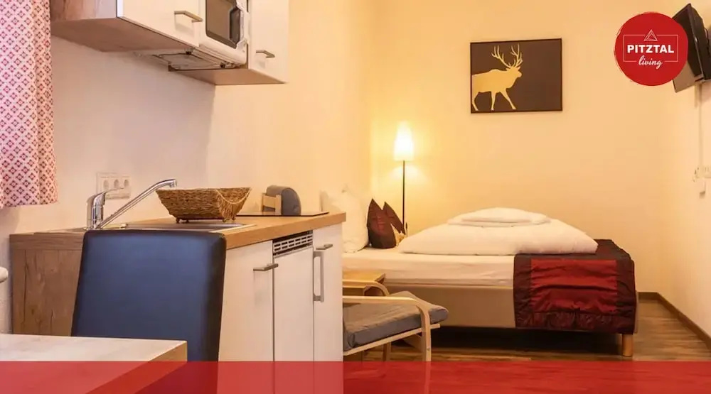 Double Studio with balcony and with mountain view (full double bed)