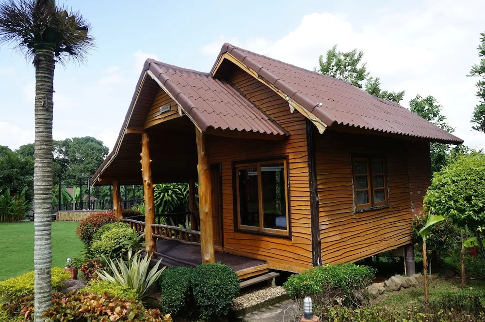 Двухместная вилла c 1 комнатой с видом на сад двуспальная кровать в Starwell Garden Home Resort
