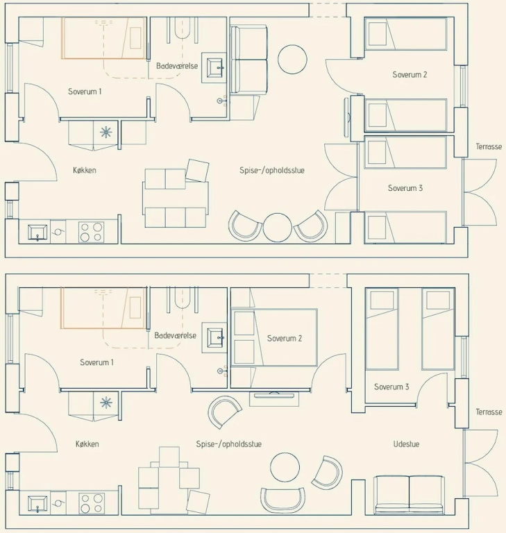 3 Bedrooms Apartment with courtyard view
