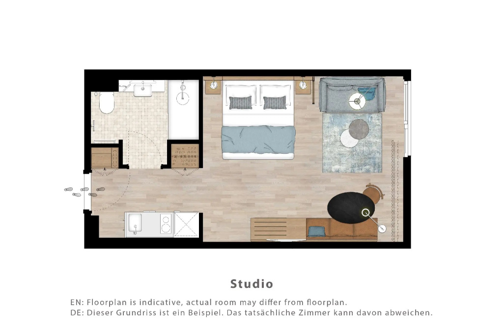 Double Studio (full double bed) (king size bed)