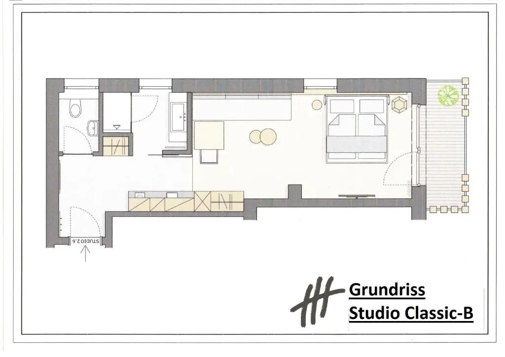 Hotel Vier - Studios & Restaurant - Chambres