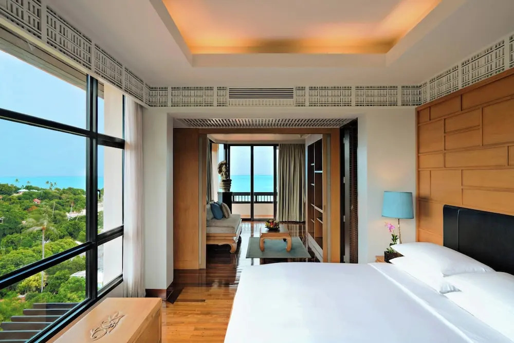 Семейный люкс с 2 комнатами seafront двуспальная кровать в Renaissance Koh Samui Resort & Spa