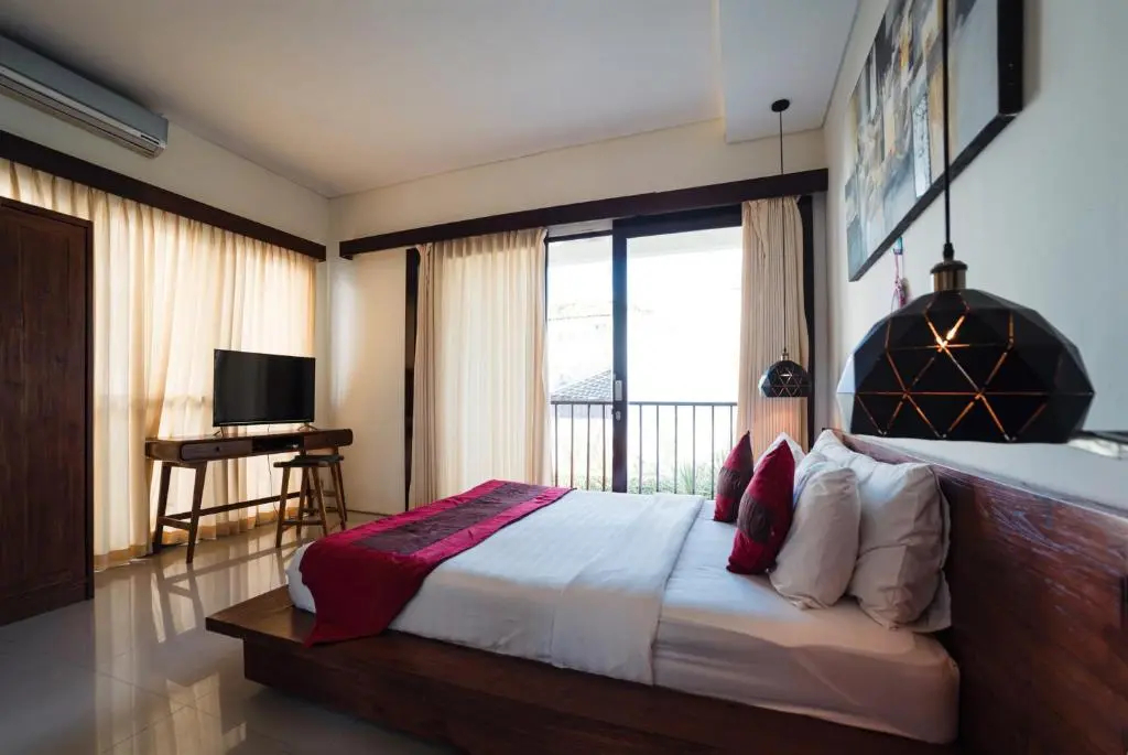 雙人別墅，配有雙人床