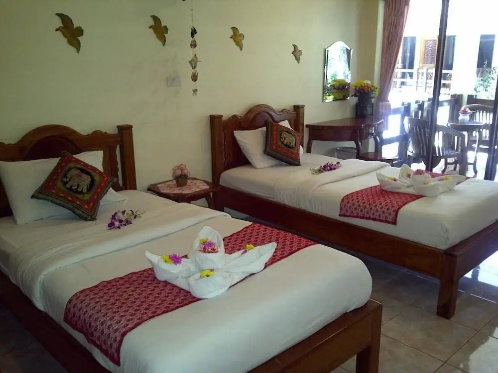 Double Bungalow with balcony and with sea view (twin beds)
