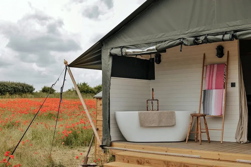 Safari Tent in Stiffkey Valley With Fire Pit