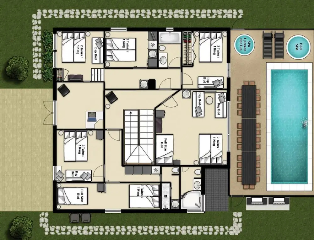 14 RM Disney Mansion Golf Resort Pool-golf-tennis