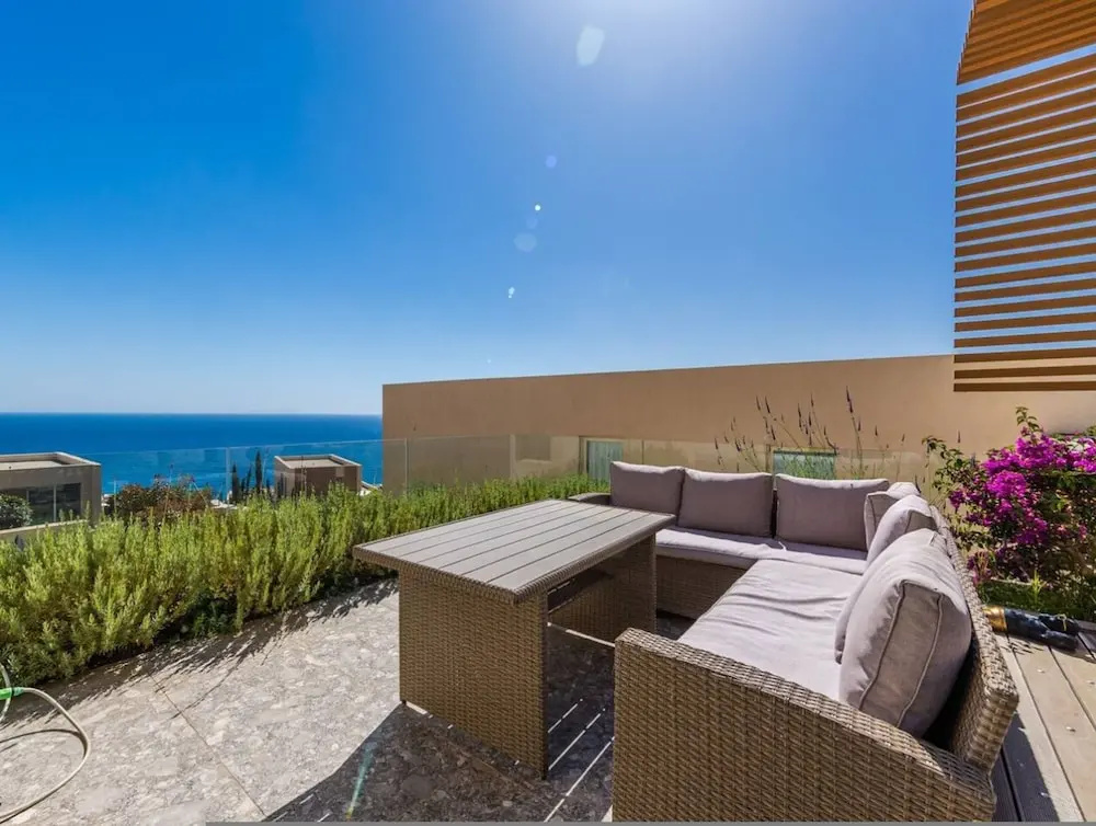 Sea View Panorama Green Coast 2BR Patio Retreat
