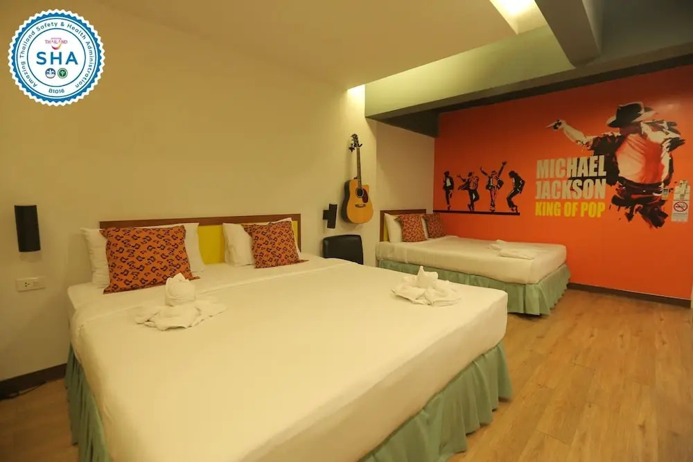 Двухместный семейный номер Standard двуспальная кровать в My Way Hua Hin Music Hotel