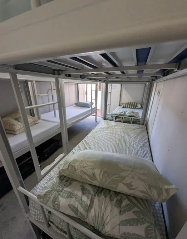 Bed in Dorm with land view