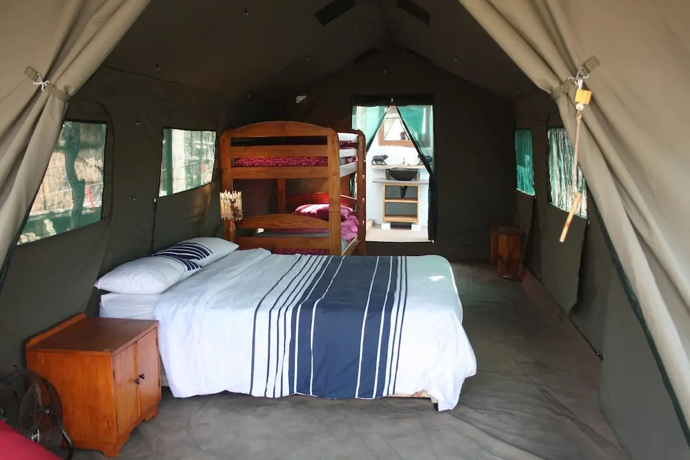 Tent with lake view