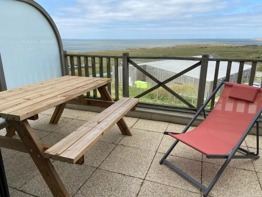 La mer vue d'en haut , duplex à la naturelle sur la côte d'opale
