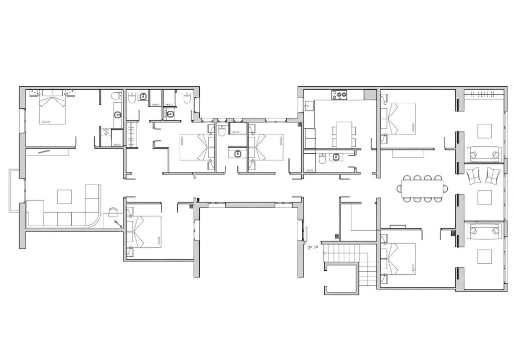 6 Dormitorios En Apartamento Modernista En El Corazon de Barcelona