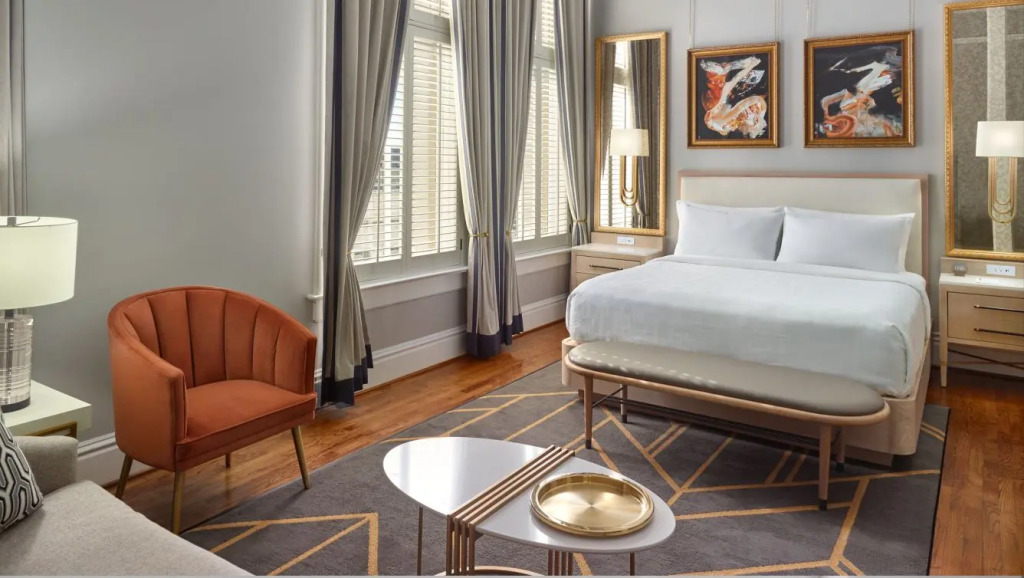 Двухместный Tremont Junior Suite двуспальная кровать в The Tremont House, Galveston, a Tribute Portfolio Hotel