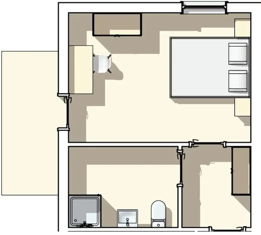 Standard Double room with mountain view (full double bed)
