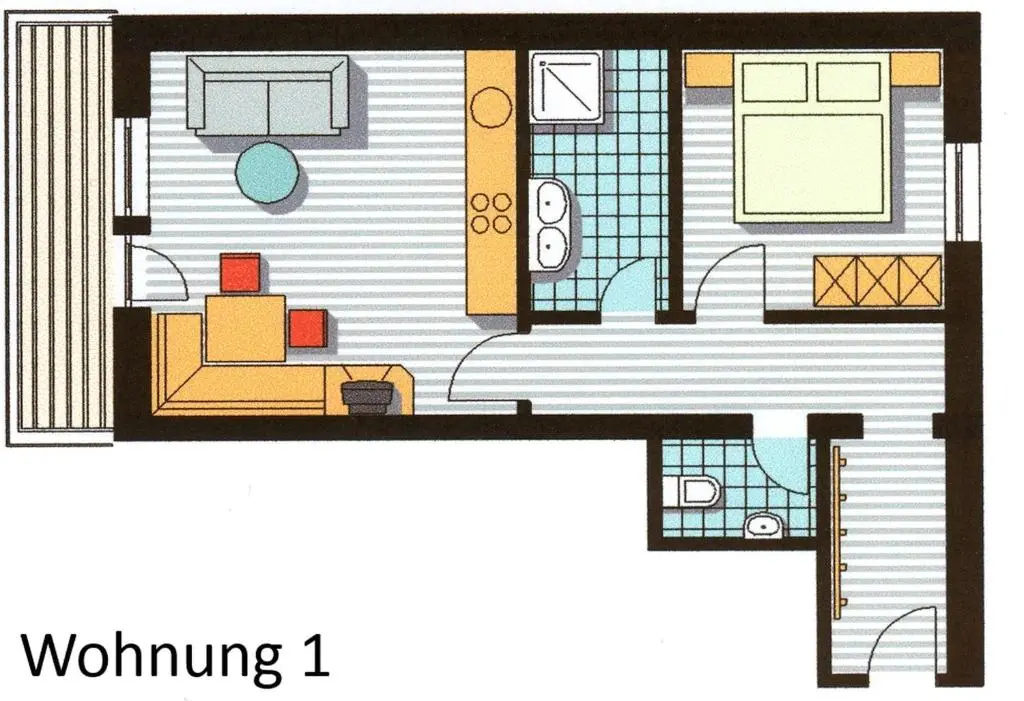 1 Bedroom Apartment with balcony