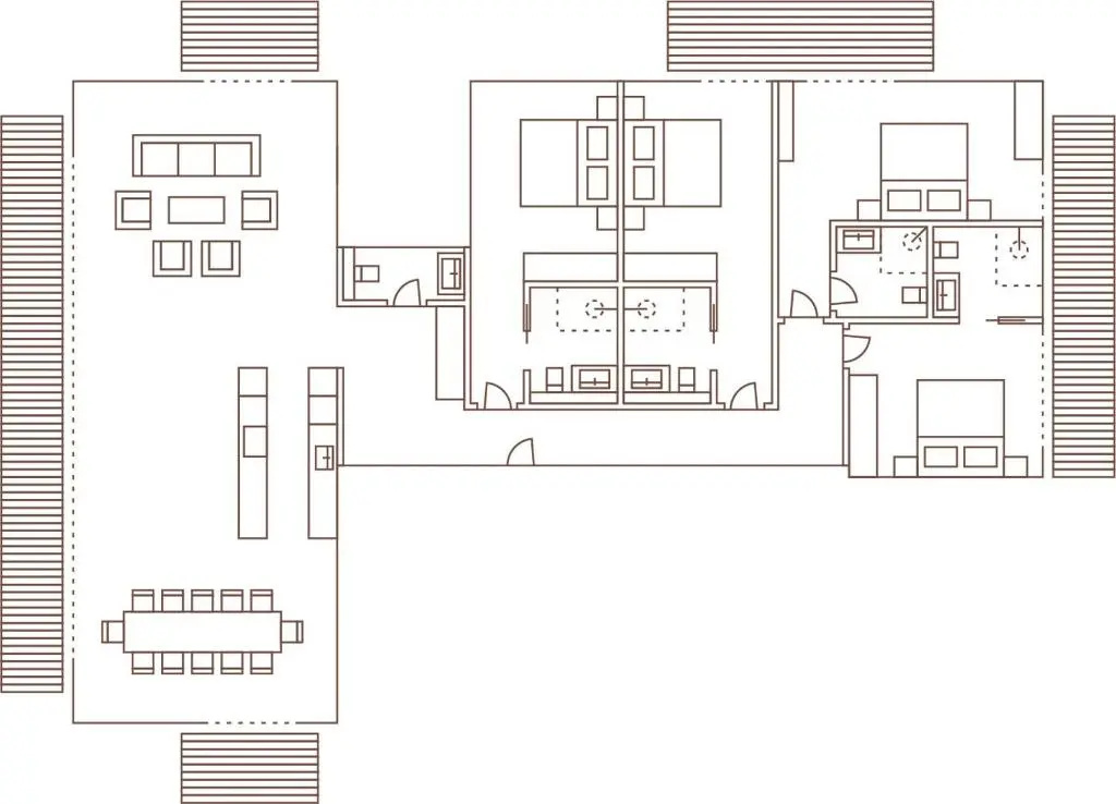 Apartment with mountain view