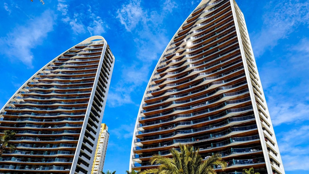 SUNSET WAVES blue sky apartment