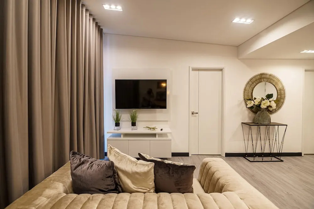 Apartment with balcony and with city view