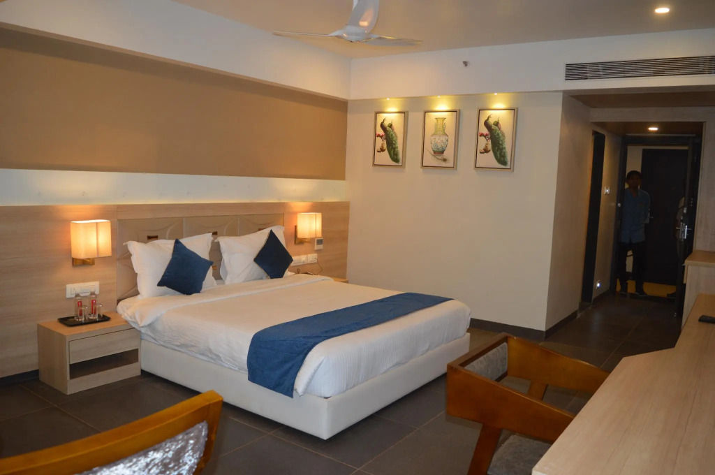 豪華雙人房，配有大雙人床