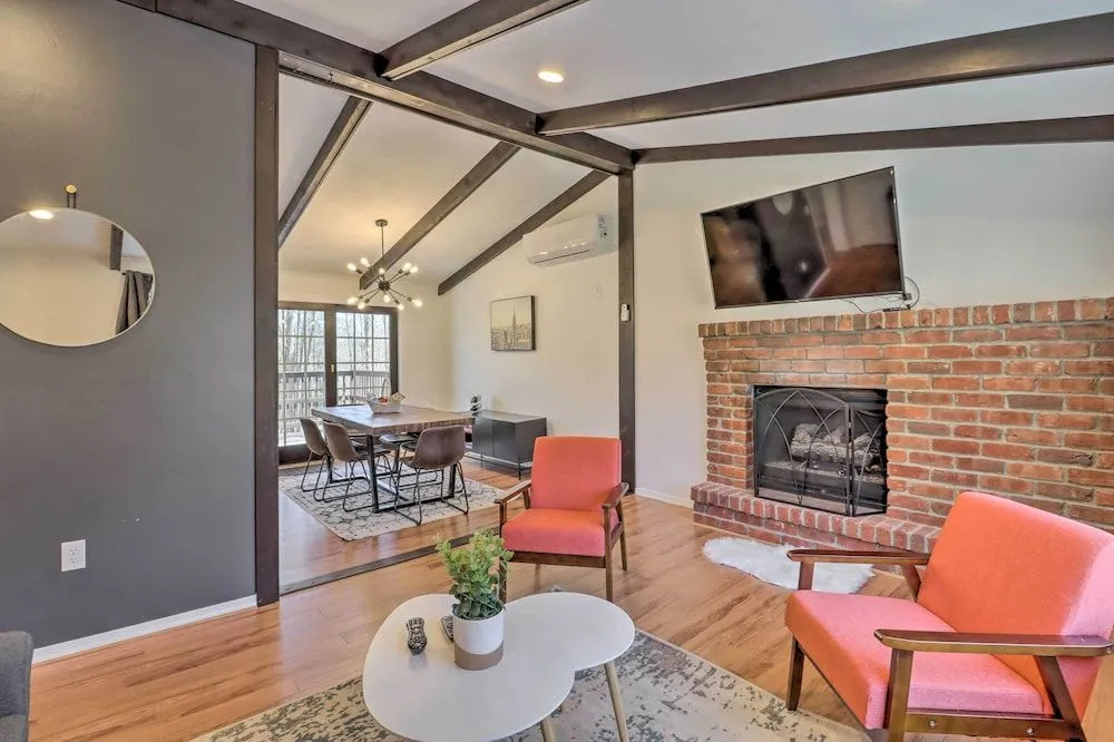 Sleek Albrightsville Home w/ Deck, Game Room