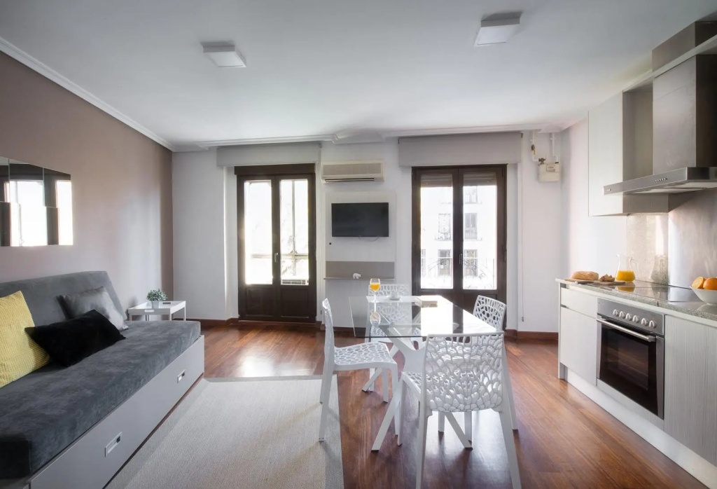 Studio with balcony