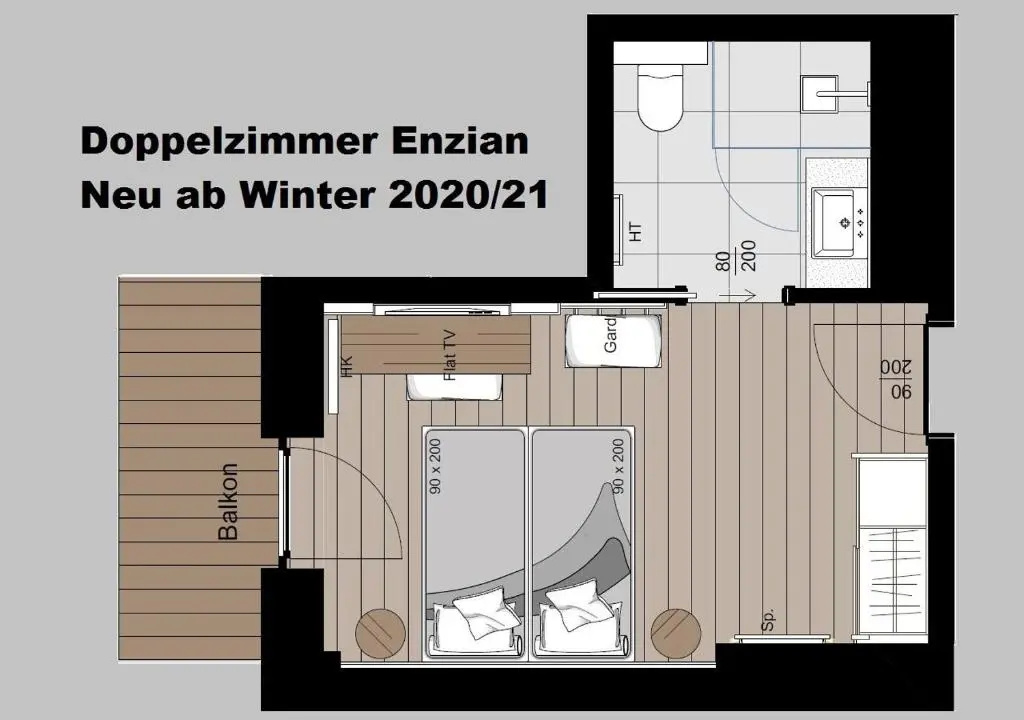 Standard Double room with mountain view (full double bed)