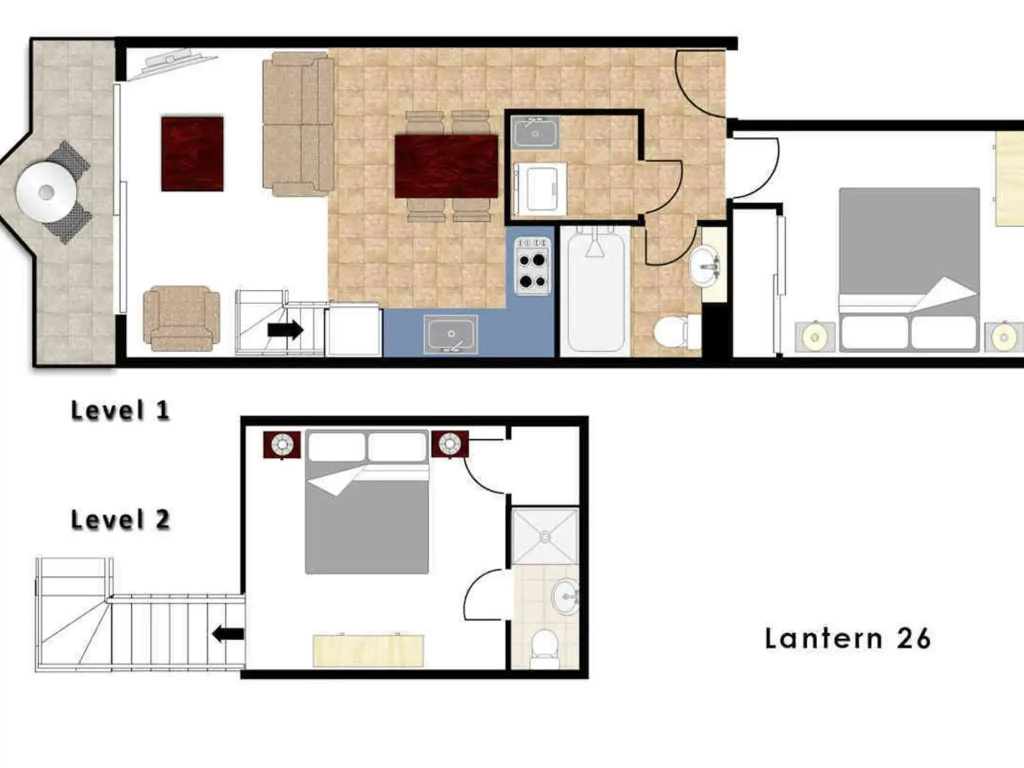 Lantern 1 Bedroom Loft with car space and Majestic View
