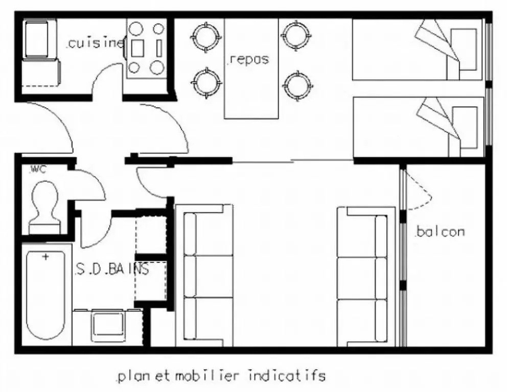 Résidence Saint Jacques B - Studio pour 4 Personnes 19