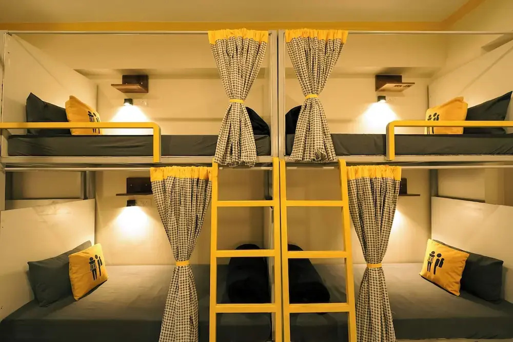 Bed in Dorm with balcony