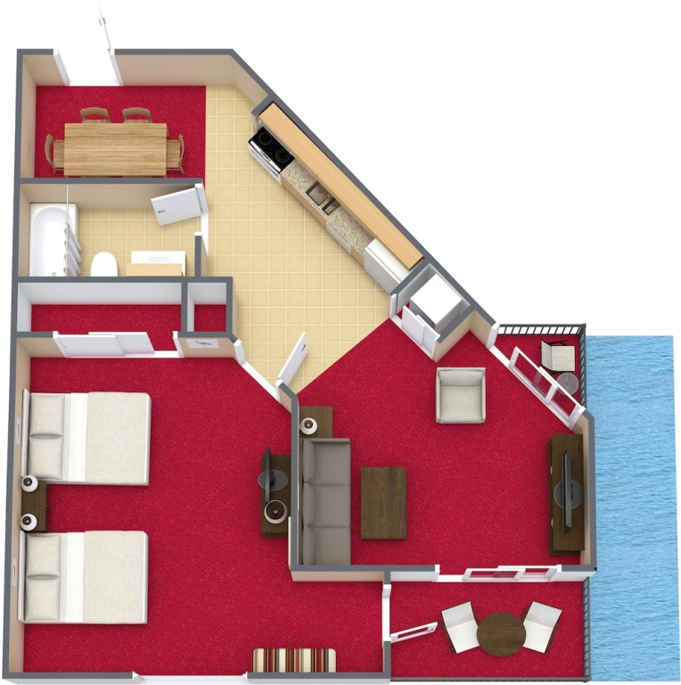 1 Bedroom Standard room with ocean view