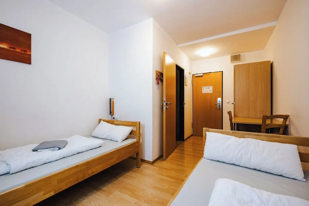 Bed in Dorm with balcony