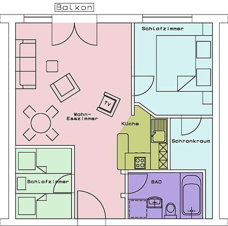 2 Bedrooms Apartment