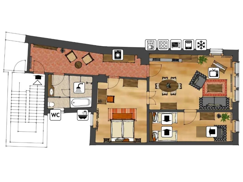 2 Bedrooms Apartment