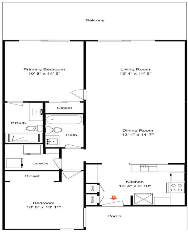 2 Bedrooms Standard room with balcony