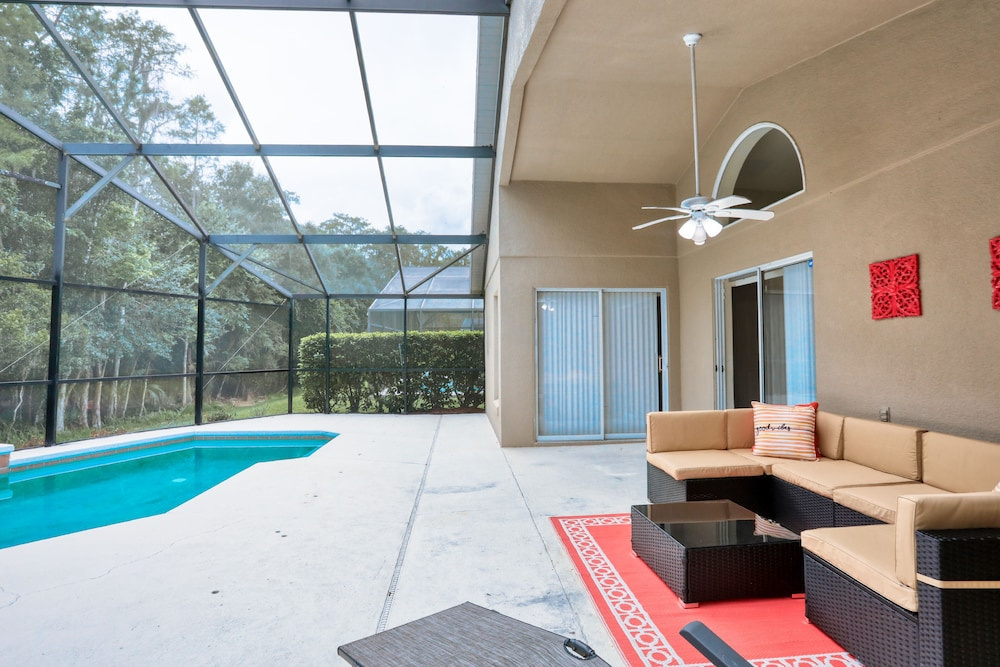 Stylish Retreat With a Private, Heated Pool, Central AC, & Garage Game Room