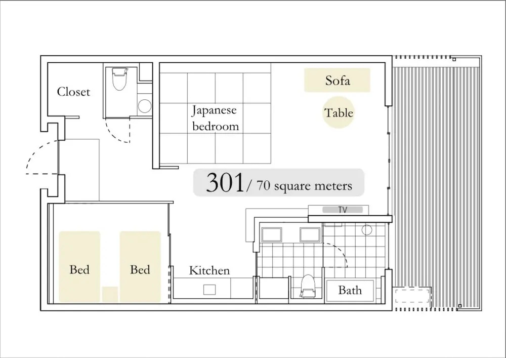 Aoi Hotel Kyoto - Chambres