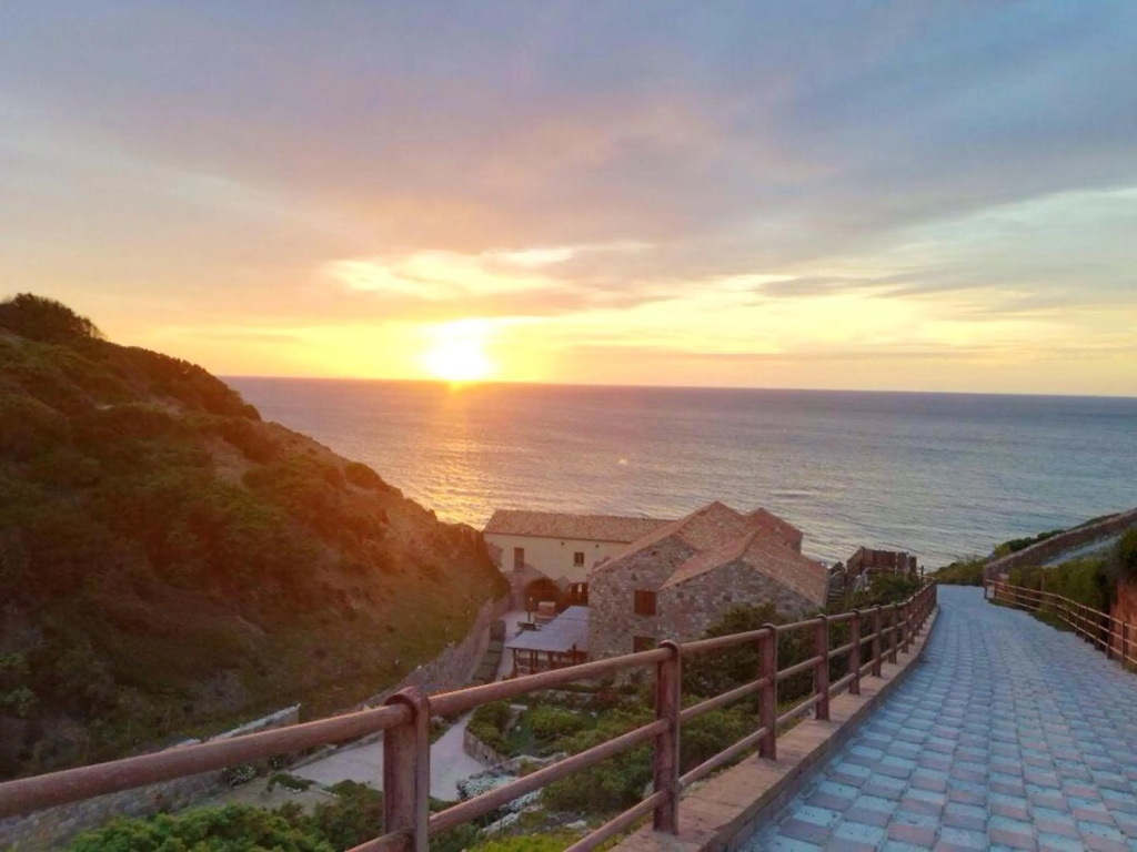 2 bedrooms house at Gonnesa 20 m away from the beach with sea view and furnished terrace