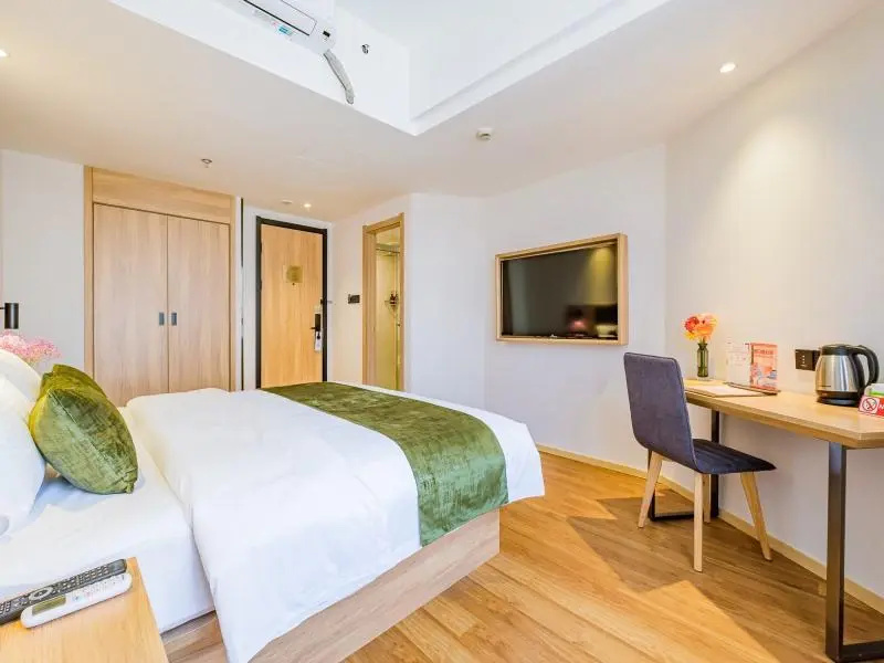 GreenTree Inn Shanghai Jingan Railway Station Xinzha Road Business Hotel - Chambres