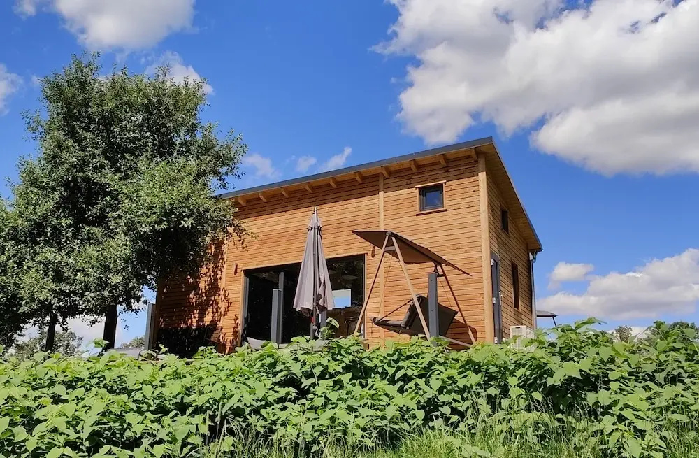 TinyHousebeiDresden unser größtes winziges Häuschen für bis zu 7 Personen, Kaminofen, große Terrasse - Nähe Sächsische Schweiz