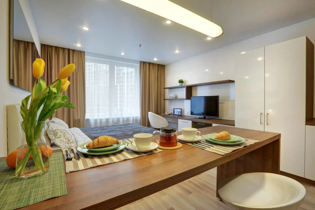 Двухместные апартаменты c 1 комнатой (двуспальная кровать) в Comfort-Apart