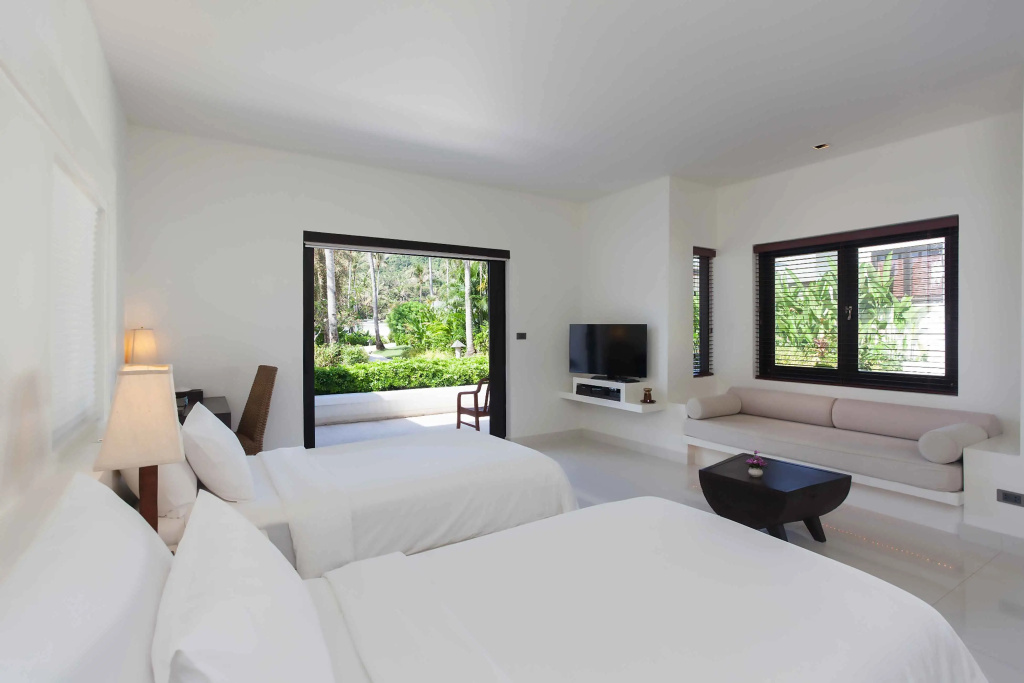 Double Deluxe Villa with pool view (twin beds)