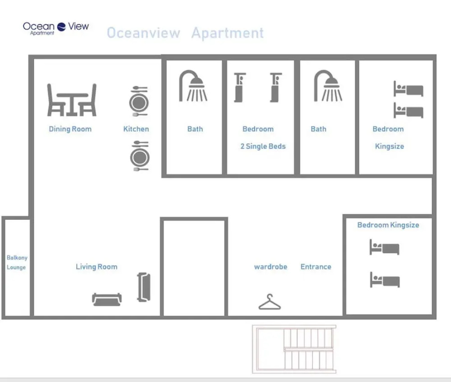 Oceanview Deluxe Penthouse Apartment With 89m2 Living Space & 90m2 Roof Terrace